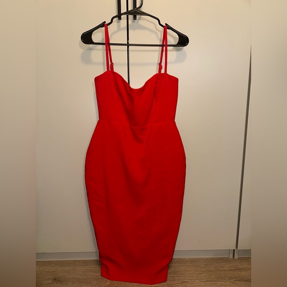 NWT NOOKIE ALLURE Red Cherry Midi Dress Size Medium - Picture 8 of 12